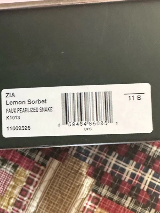 kate spade Snake-Print Slide Mules with Neon Yellow Stripe - Picture 5 of 5